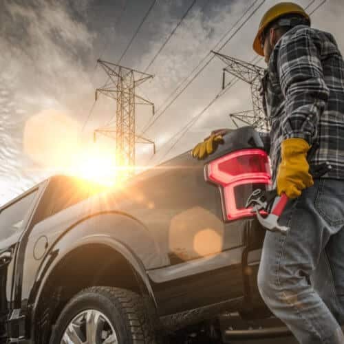 home improvement contractors A contractor with his truck.