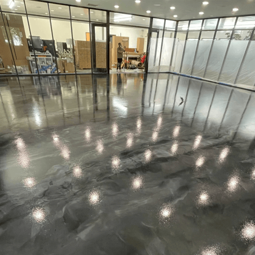 home improvement contractors shiny epoxy floor