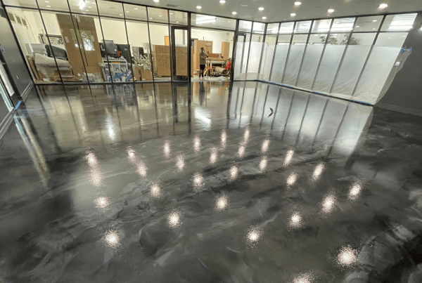 shiny epoxy floor